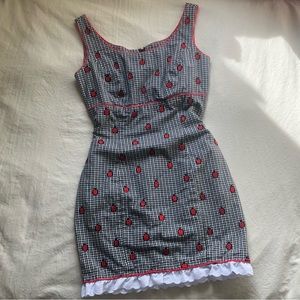 Cottagecore Gingham Milkmaid dress